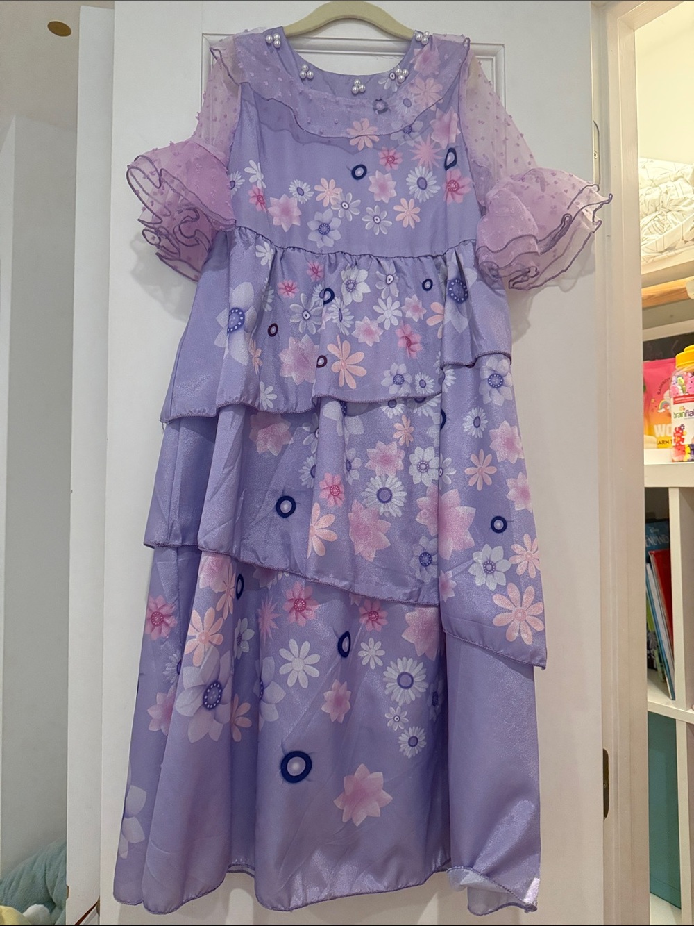 Lilac Floral Tiered Party Dress - Encanto- Isabella